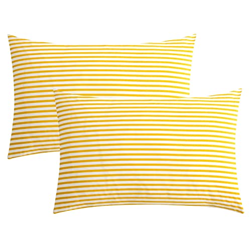 JELLYMONI Cotton Striped Pillowcases Set