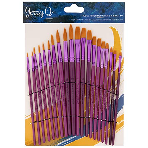Jerry Q Art Golden Taklon Universal Brush Set