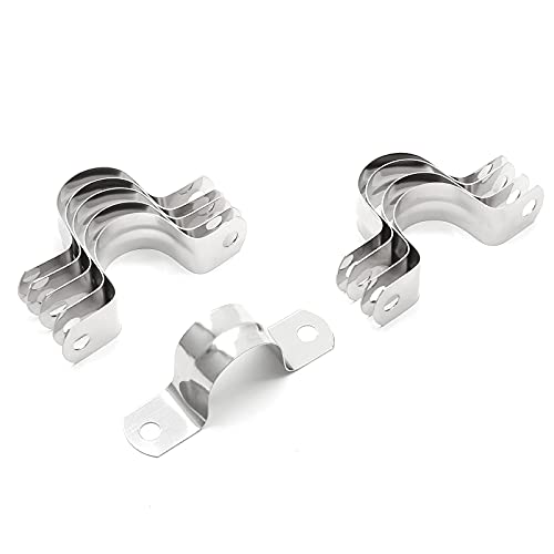 1" Stainless Conduit Clamps, 20pcs, Heavy Duty, Two Hole Strap U Bracket Clamp