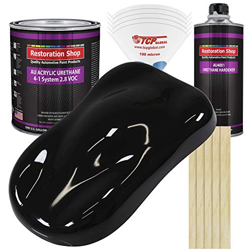 Jet Black Acrylic Urethane Auto Paint Kit - Complete Gallon Paint Kit