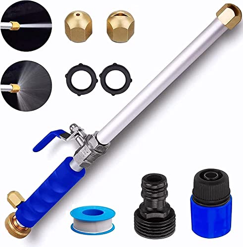 Jet Nozzle Power Washer for Garden Hose Hydro Jet Nozzle 2-in-1 High Pressure Washer Tools with 2 Different Nozzles and Hose Quick Connectors