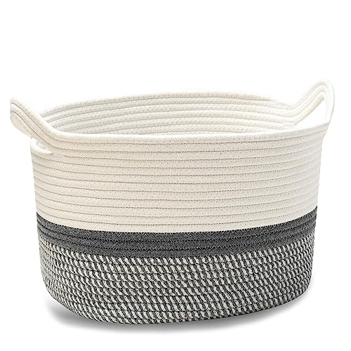 JIA QAQ Square Cotton Rope Baskets: Stylish and Practical Storage Solution