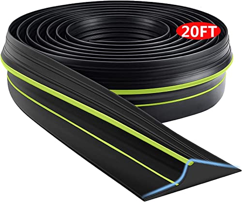 Jin&Bao Universal Garage Door Threshold Seal Strip, Bottom Weather Stripping Replacement Rubber Waterproof 20 FT Length（Green）