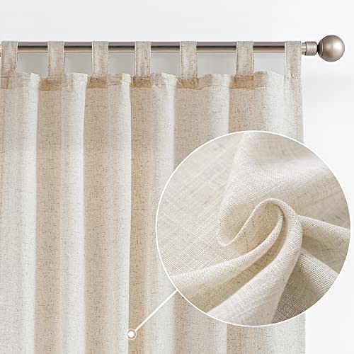jinchan Linen Curtains for Living Room - Rustic Elegance