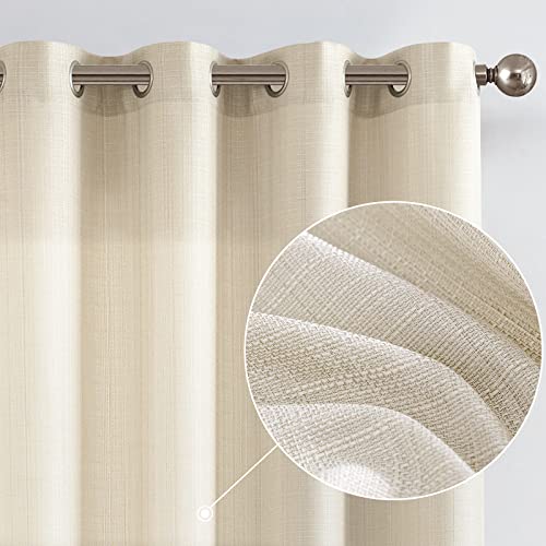 jinchan Linen Textured Casual Weave Curtain
