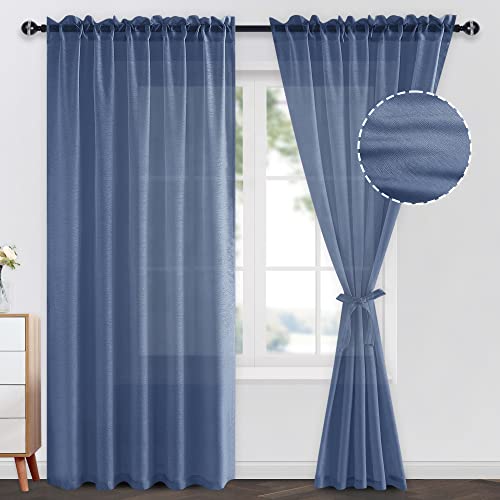 JIUZHEN Semi Sheer Curtains