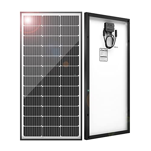 JJN Solar Panels 100W - High Efficiency Monocrystalline Panel