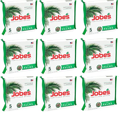 Jobe's (9) ea 01010 5 Pack, 10-5-10, Palm Tree Fertilizer Spikes