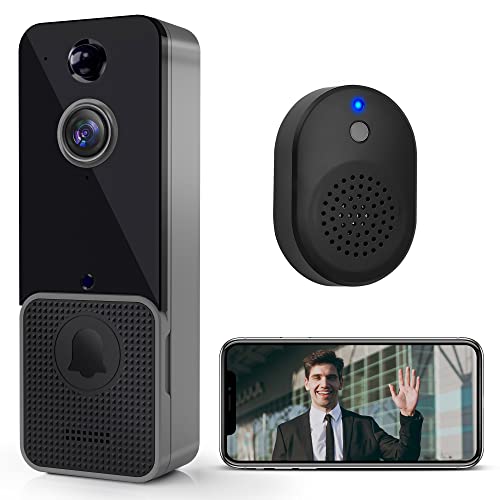 JOCIRUS Wireless Doorbell Camera w/Chime