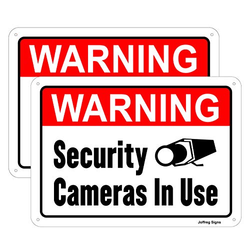 Joffreg Warning Security Cameras in Use Sign
