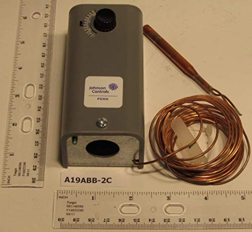 Johnson Controls A19ABB-2C Line Volt Mechanical Thermostat, 120 to 277 VAC