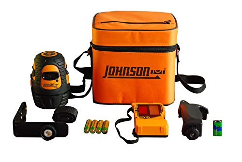Johnson Line Laser w/ 4 Horizontal Dots Kit - Accurate Self-Leveling 360 Degree Laser for Indoor/Outdoor Tasks
