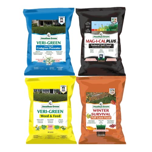 Jonathan Green 4-Step Lawn Fertilizer Program: Pack of 4, 5,000 Sq Ft Coverage