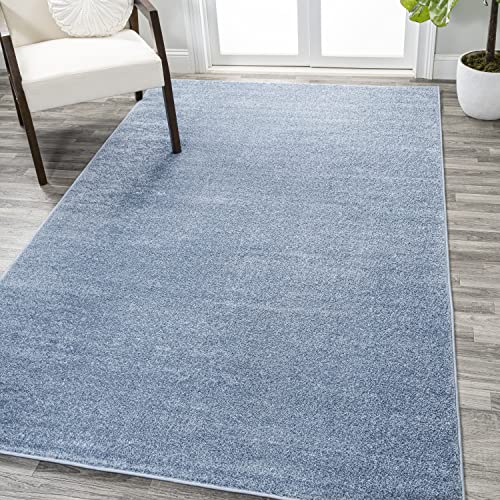 JONATHAN Y Haze Solid Low-Pile Indoor Area Rug - 8ft x 10ft - Classic Blue