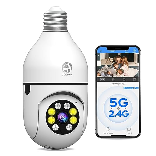 JOOAN 5G Light Bulb Security Camera: 2K Color Night Vision