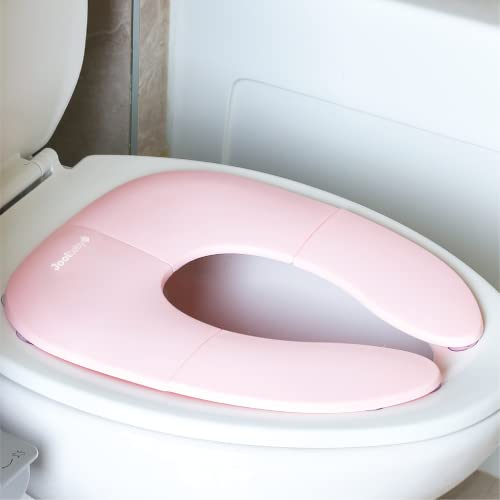 Portable Toddler Potty Seat with Suction Cups & Travel Bag (Pink)