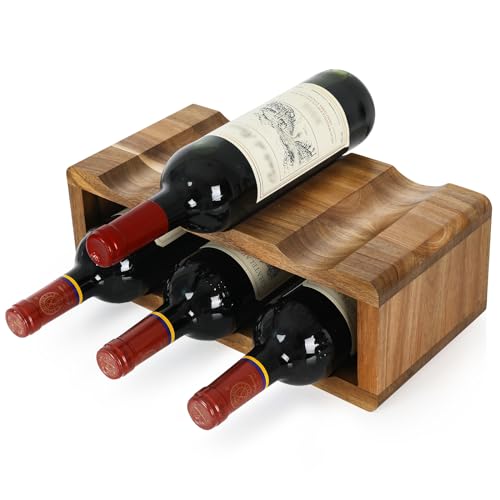 Jotbom Wooden Wine Rack for 6 Bottles