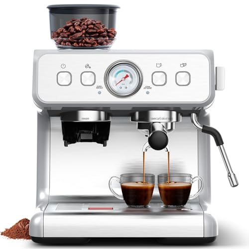 Zulay Kitchen Magia Super Automatic Coffee Espresso Machine Espresso Coffee  Maker 1800ml - Silver 