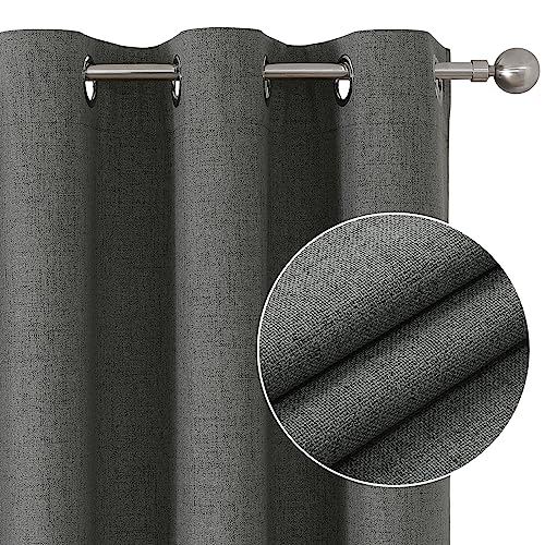 Joydeco 108" Grey Blackout Curtains for Living Room Bedroom