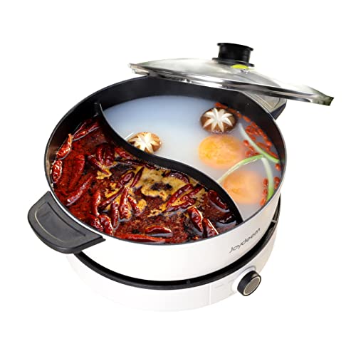 Kerykwan 304 Stainless Steel Shabu Shabu Hot pot with Divider Induction  Cooktop Countertop Burner