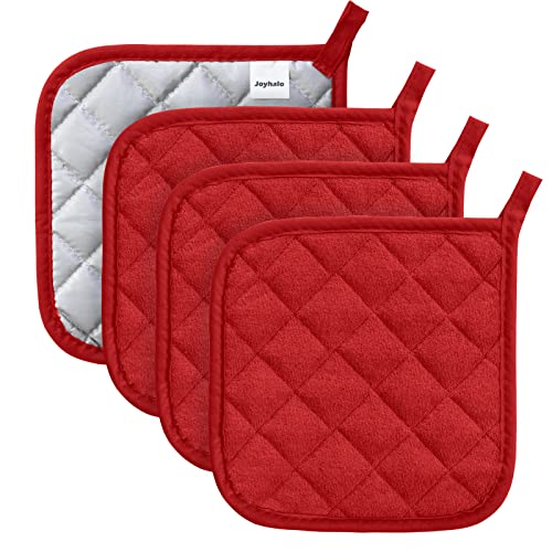 Acronde 2 Pairs Mini Oven Gloves Silicone Heat Resistant Cooking Pinch  Mitts Potholder for Kitchen Cooking & Baking (Red and Blue)