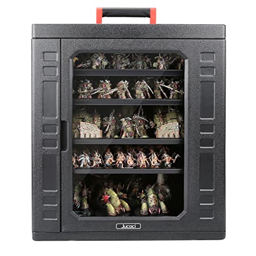 CASEMATIX Miniature Storage Hard Shell Figure Case - 30 Slot Figurine  Carrying Case with Adjustable Shoulder Strap and Accessory Storage for  Warhammer