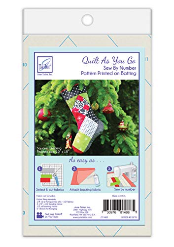 June Tailor Quilt As You Go Holiday Stocking Square Sew by Number