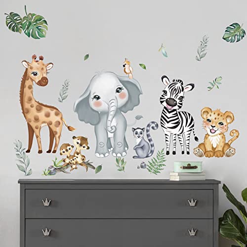 Jungle Animals Wall Decals - Vibrant and Playful Room Decor