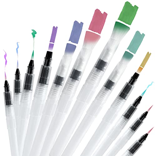 Junreox Watercolor Brush Pens - Premium Set with Assorted Tips