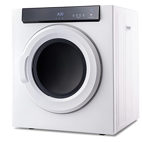 junshi11 1500W 13.2 lbs Advanced Clothes Dryer with Touch Screen Panel, Compact Laundry Dryer, 120V~60Hz Electric Mini Three-Function Portable Dryer for Apartments, Home, Dorm (White)