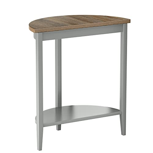 Justino Gray Oak Half Moon Console Table