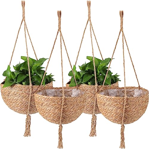 Jute Rope Hanging Planter Basket Set