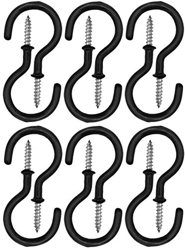 Jxystore 24 Pack 2.9 Inch Black Ceiling Hooks
