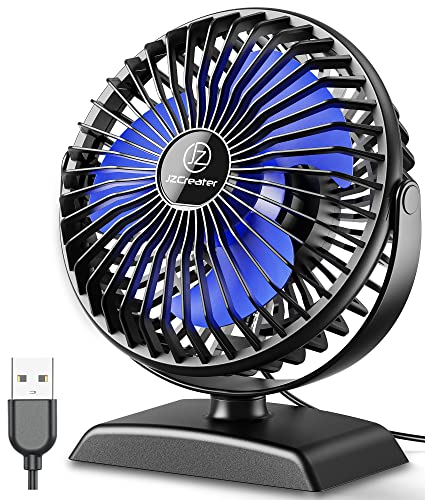 JZCreater Desk Fan - Powerful and Portable USB-Powered Mini Fan