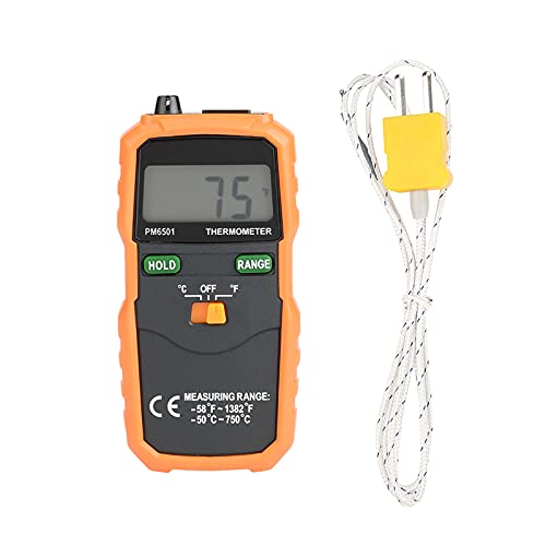 Proster Digital Thermocouple Temperature Thermometer Dual Channel K Type Thermometer Tester LCD Backlight with Two K-Type Thermocouple Probe for K/j/t