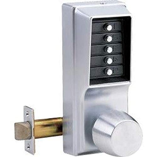Kaba 1011-26D-41 Push Button Lock, Entry, Satin Chrome