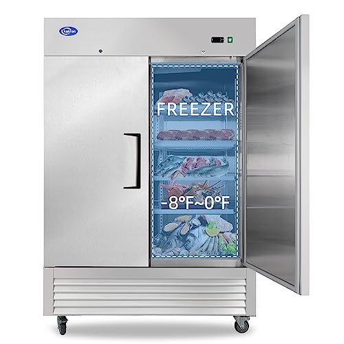 Kalifon 54" Commercial Freezer with 2 Solid Door