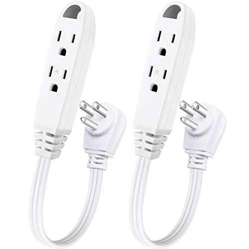 Kasonic 1ft 3 Outlet Extension Cord 2 Pack