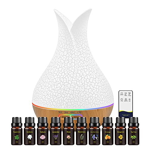 Katusie Essential Oil Diffuser with 10 Oils Gift Set