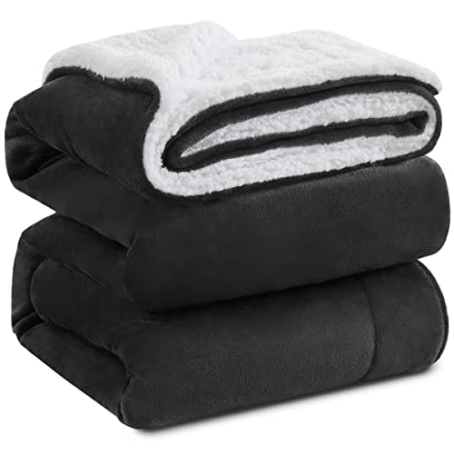 KAWAHOME Sherpa Fleece Blanket - Super Soft and Warm