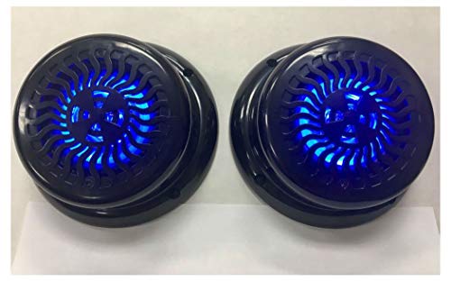KCHEX 2 Black Wavy Blue LED 5.25" Speaker - Stylish RV Upgrade