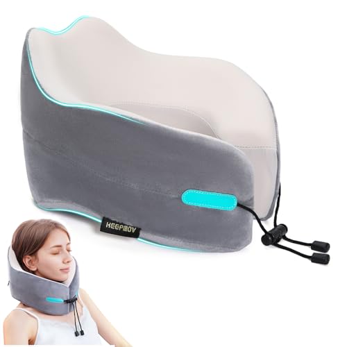 JefDiee Inflatable Travel Pillow, Airplane Neck Pillow Comfortably Supports  Head and Chin for Airplanes, Trains, Cars and Office Napping with 3D Eye  Mask, Earplugs and Portable Drawstring Bag (Black) : : Clothing