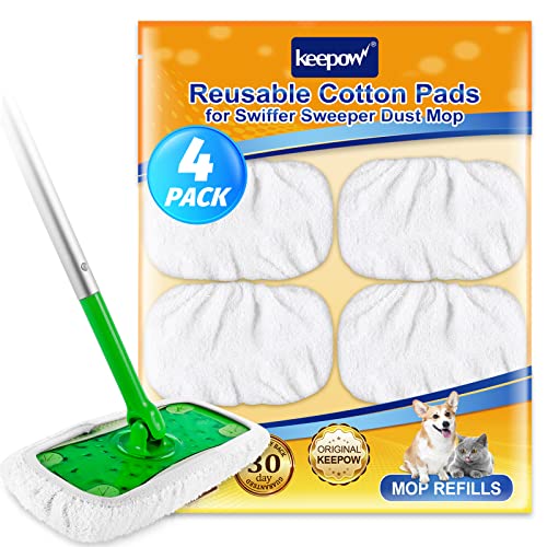 KEEPOW Reusable Wet Pads for Swiffer Sweeper Mop - Eco-friendly and Cost-effective