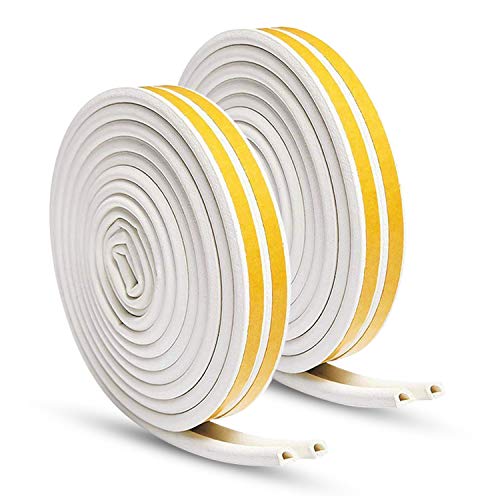 Keliiyo Door Weather Stripping - Self-Adhesive Foam Weather Strip