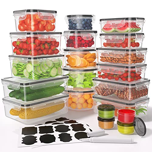 KEMETHY 40-Piece Food Storage Containers with Lids