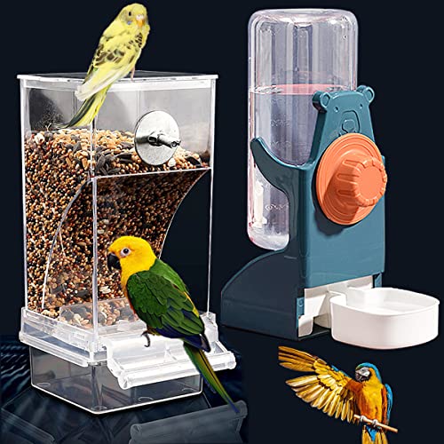 Kenond No Mess Bird Feeder Water Dispenser Set