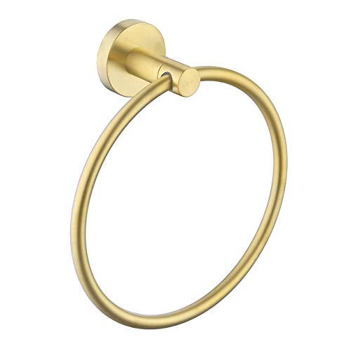KES Brushed Gold Towel Ring - Wall Mount SUS 304 Stainless Steel