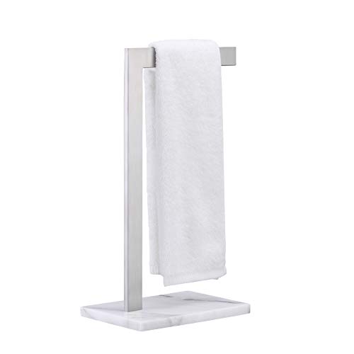 KES Marble Base Hand Towel Rack - 16.3" Total Height
