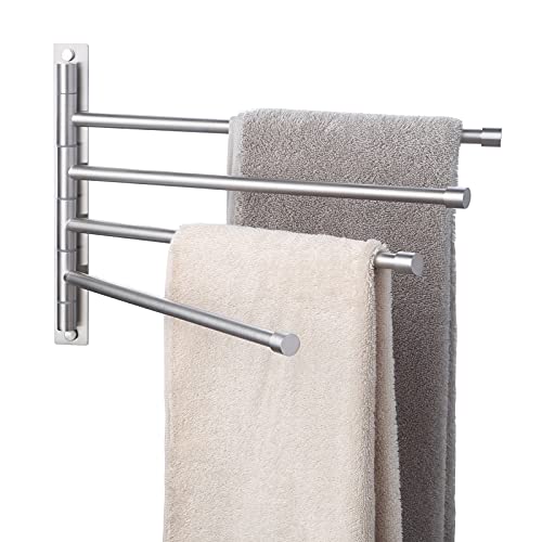 KES Swivel Towel Rack, Bathroom Towel Holder with 4-Arm Swivel Bar