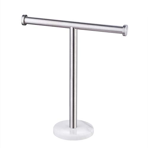 KES Towel Rack with Marble Round Base Hand Towel Holder Stand